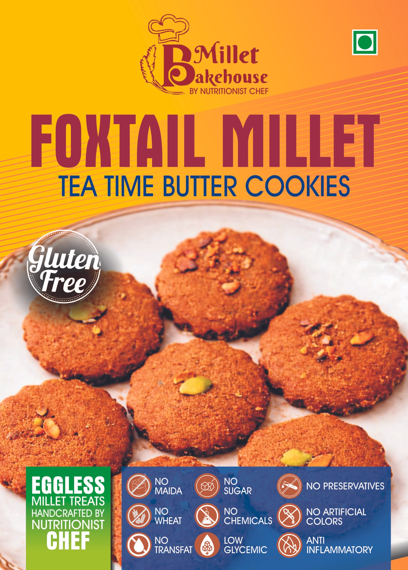 Foxtail Millet Tea Time Butter Cookies