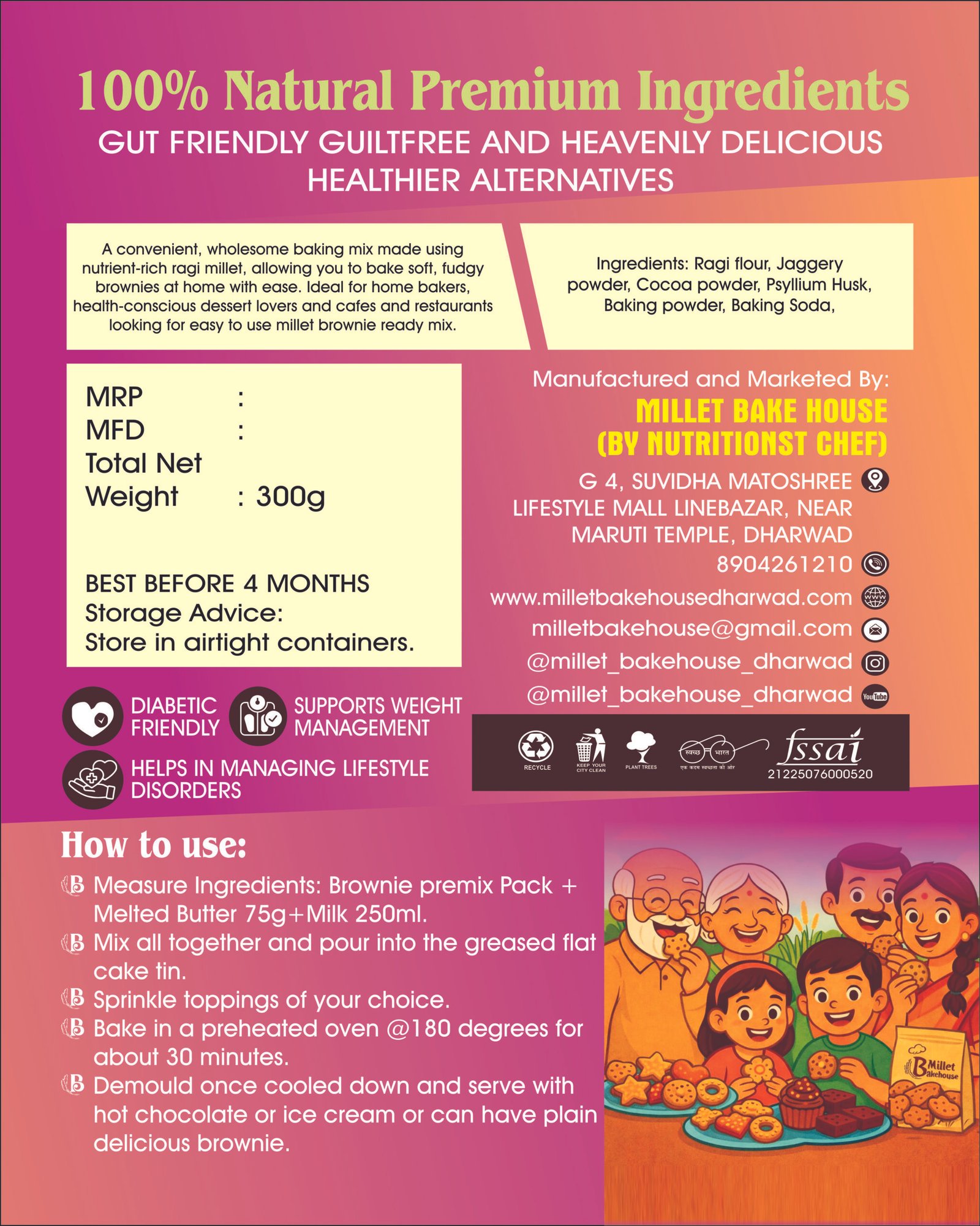 Ragi millet Brownie premix - Image 2