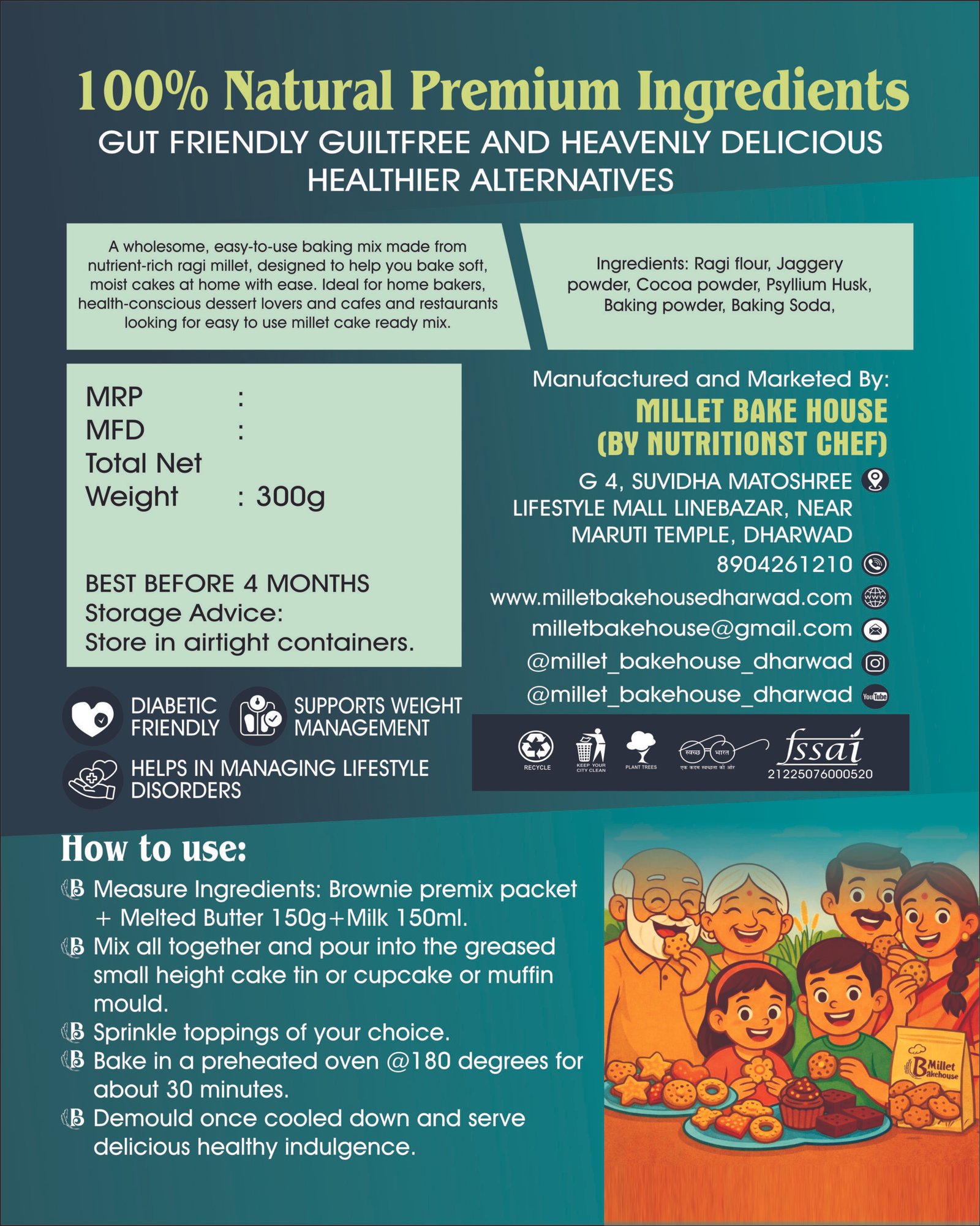 Ragi millet Cake premix - Image 2