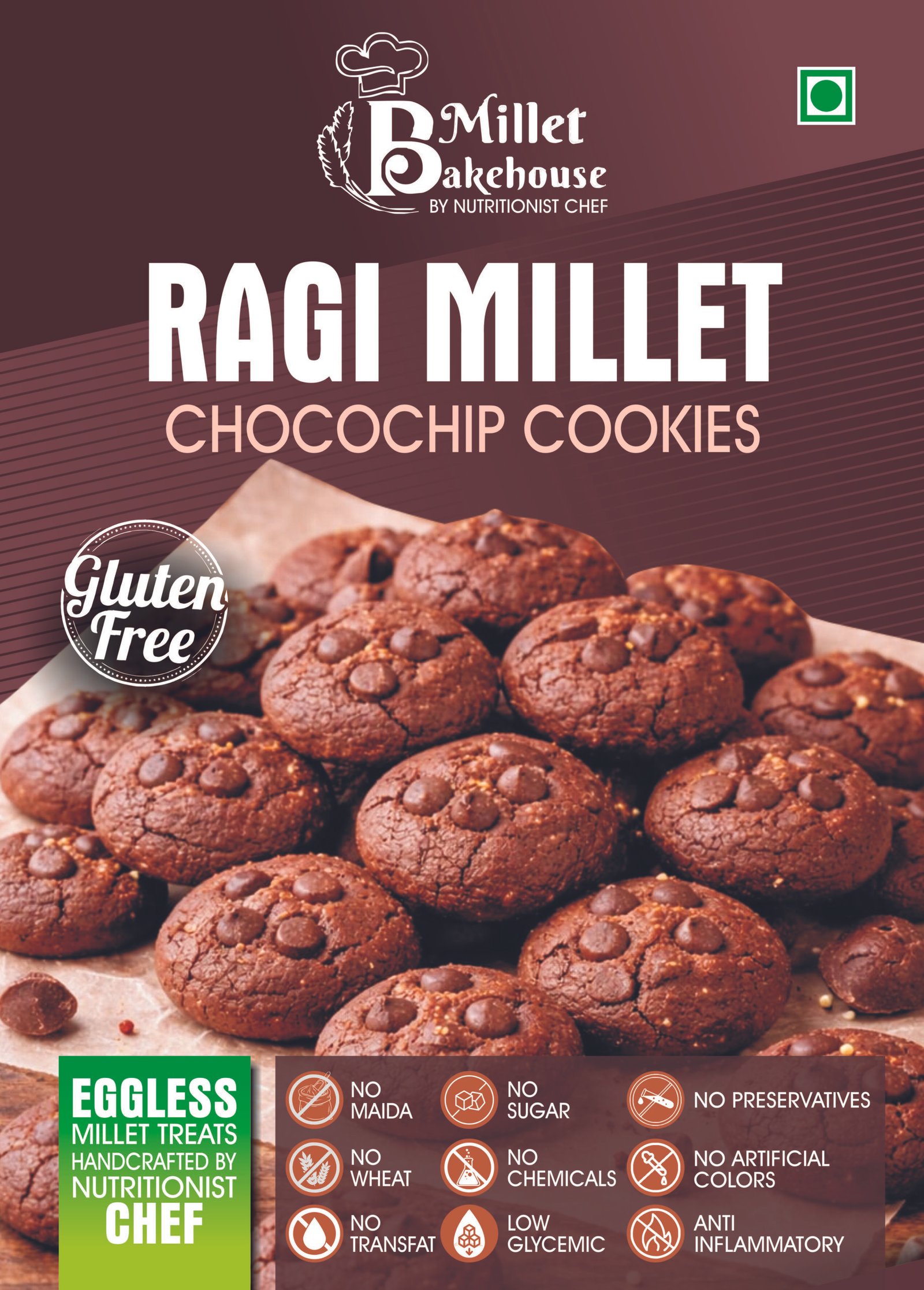 Ragi Millet Chocochip Cookies