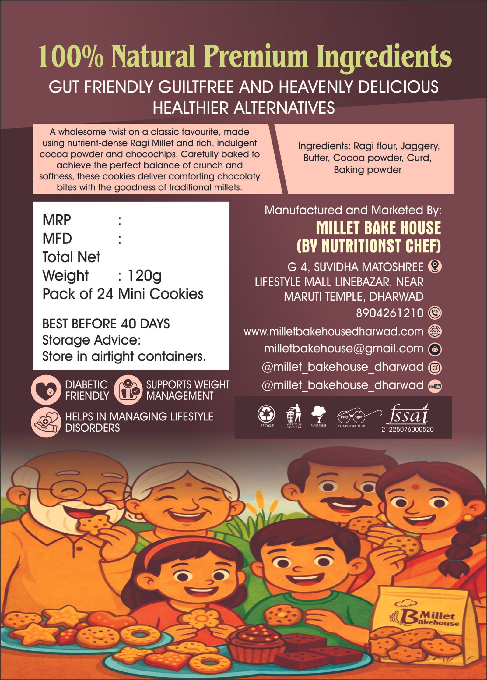 Ragi Millet Chocochip Cookies - Image 2